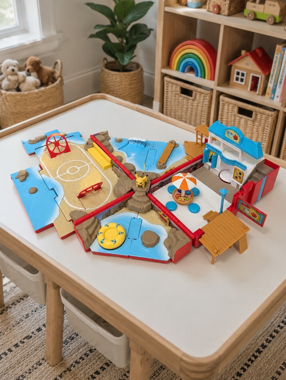 Pokémon Carry Case Beach Battle Playset Jazwares Pikachu Backpack Playset